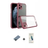 MARSİLYAN™- iPhone 11 Pro Max Kılıf Nova Asil Özel Seri - Şeffaf Pasifik Cam Ekran Koruyucu + Siyah Shine Kamera Lens Koruma Cam