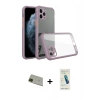 MARSİLYAN™- iPhone 11 Pro Max Kılıf Nova Asil Özel Seri - Şeffaf Pasifik Cam Ekran Koruyucu + Rainbow Kamera Lens Koruma Cam - YL