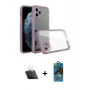 MARSİLYAN™- iPhone 11 Pro Max Kılıf Nova Asil Özel Seri - Siyah 18D Cam Ekran Koruyucu + Kamera Lens Koruma Cam - SF