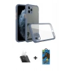 MARSİLYAN™- iPhone 11 Pro Max Kılıf Nova Asil Özel Seri - Siyah 18D Cam Ekran Koruyucu + Kamera Lens Koruma Cam - SF