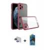 MARSİLYAN™- iPhone 11 Pro Max Kılıf Nova Asil Özel Seri - Siyah 18D Cam Ekran Koruyucu + Lacivert Pers Alüminyum Kamera Lens