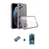 MARSİLYAN™- iPhone 11 Pro Max Kılıf Nova Asil Özel Seri - Siyah 18D Cam Ekran Koruyucu + Metal Kamera Lens Koruma Cam - MI