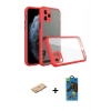MARSİLYAN™- iPhone 11 Pro Max Kılıf Nova Asil Özel Seri - Siyah 18D Cam Ekran Koruyucu + Renkli Kamera Lens Koruma Cam - PE