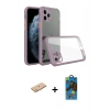 MARSİLYAN™- iPhone 11 Pro Max Kılıf Nova Asil Özel Seri - Siyah 18D Cam Ekran Koruyucu + Renkli Kamera Lens Koruma Cam - PE