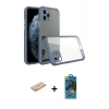 MARSİLYAN™- iPhone 11 Pro Max Kılıf Nova Asil Özel Seri - Siyah 18D Cam Ekran Koruyucu + Renkli Kamera Lens Koruma Cam - TU
