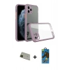 MARSİLYAN™- iPhone 11 Pro Max Kılıf Nova Asil Özel Seri - Siyah 18D Cam Ekran Koruyucu + Yeşil Rainbow Kamera Lens Koruma Cam
