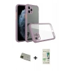 MARSİLYAN™- iPhone 11 Pro Max Kılıf Nova Asil Özel Seri - Siyah 20D Premium Cam Ekran Koruyucu + Rainbow Kamera Lens Koruma Cam - YL