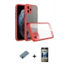 MARSİLYAN™- iPhone 11 Pro Max Kılıf Nova Asil Özel Seri - Siyah 34D Hayalet Izgaralı Cam + Shine Kamera Lens Koruma Cam - GI