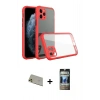 MARSİLYAN™- iPhone 11 Pro Max Kılıf Nova Asil Özel Seri - Siyah 34D Hayalet Izgaralı Cam + Rainbow Kamera Lens Koruma Cam - GD