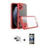 MARSİLYAN™- iPhone 11 Pro Max Kılıf Nova Asil Özel Seri - Siyah 34D Hayalet Izgaralı Cam + Pers Alüminyum Kamera Lens - SH
