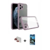 MARSİLYAN™- iPhone 11 Pro Max Kılıf Nova Asil Özel Seri - Siyah 34D Izgaralı Cam + Pers Alüminyum Kamera Lens - KI