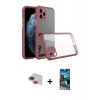 MARSİLYAN™- iPhone 11 Pro Max Kılıf Nova Asil Özel Seri - Siyah 34D Izgaralı Cam + Pers Alüminyum Kamera Lens - KI