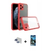 MARSİLYAN™- iPhone 11 Pro Max Kılıf Nova Asil Özel Seri - Siyah 34D Izgaralı Cam + Pers Alüminyum Kamera Lens - LT