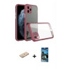MARSİLYAN™- iPhone 11 Pro Max Kılıf Nova Asil Özel Seri - Siyah 34D Izgaralı Cam + Renkli Kamera Lens Koruma Cam - YL