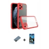 MARSİLYAN™- iPhone 11 Pro Max Kılıf Nova Asil Özel Seri - Siyah 34D Izgaralı Cam + Metal Kamera Lens Koruma Cam - SH