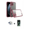 MARSİLYAN™- iPhone 11 Pro Max Kılıf Nova Asil Özel Seri - Siyah 360 Mat Full Body Arka Koruyucu + Lacivert Pers Alüminyum Kamera Lens