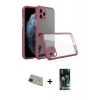 MARSİLYAN™- iPhone 11 Pro Max Kılıf Nova Asil Özel Seri - Siyah 360 Mat Full Body Arka Koruyucu + Rainbow Kamera Lens Koruma Cam - YL