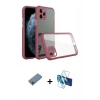 MARSİLYAN™- iPhone 11 Pro Max Kılıf Nova Asil Özel Seri - Siyah 3D Antistatik Cam Ekran Koruyucu + Shine Kamera Lens Koruma Cam - GI