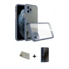 MARSİLYAN™- iPhone 11 Pro Max Kılıf Nova Asil Özel Seri - Siyah 3D Antistatik Hayalet Cam Ekran Koruyucu + Rainbow Kamera Lens Koruma Cam - GD