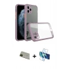 MARSİLYAN™- iPhone 11 Pro Max Kılıf Nova Asil Özel Seri - Siyah 3D Antistatik Seramik Nano Ekran Koruyucu + Rainbow Kamera Lens Koruma Cam - YL