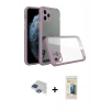 MARSİLYAN™- iPhone 11 Pro Max Kılıf Nova Asil Özel Seri - Siyah 6D Mat Seramik Hayalet Nano Ekran Koruyucu + Pers Alüminyum Kamera Lens - LT