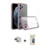 MARSİLYAN™- iPhone 11 Pro Max Kılıf Nova Asil Özel Seri - Siyah 6D Mat Seramik Hayalet Nano Ekran Koruyucu + Pers Alüminyum Kamera Lens - YL