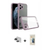 MARSİLYAN™- iPhone 11 Pro Max Kılıf Nova Asil Özel Seri - Siyah 6D Mat Seramik Hayalet Nano Ekran Koruyucu + Pers Alüminyum Kamera Lens - SH