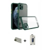 MARSİLYAN™- iPhone 11 Pro Max Kılıf Nova Asil Özel Seri - Siyah Bilvis Hayalet Cam Ekran Koruyucu + Rainbow Kamera Lens Koruma Cam - YL