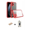 MARSİLYAN™- iPhone 11 Pro Max Kılıf Nova Asil Özel Seri - Siyah Bilvis Hayalet Cam Ekran Koruyucu + Renkli Kamera Lens Koruma Cam - PE