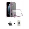 MARSİLYAN™- iPhone 11 Pro Max Kılıf Nova Asil Özel Seri - Siyah Bilvis Hayalet Cam Ekran Koruyucu + Kamera Lens Koruma Cam - SF