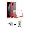 MARSİLYAN™- iPhone 11 Pro Max Kılıf Nova Asil Özel Seri - Siyah Bilvis Hayalet Cam Ekran Koruyucu + Pers Alüminyum Kamera Lens - SH
