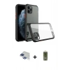 MARSİLYAN™- iPhone 11 Pro Max Kılıf Nova Asil Özel Seri - Siyah Joko Magic 5D Hayalet Cam + Pers Alüminyum Kamera Lens - LT