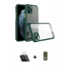 MARSİLYAN™- iPhone 11 Pro Max Kılıf Nova Asil Özel Seri - Siyah Joko Magic 5D Hayalet Cam + Şeffaf Kamera Lens Koruma Cam