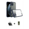 MARSİLYAN™- iPhone 11 Pro Max Kılıf Nova Asil Özel Seri - Siyah Joko Magic 5D Hayalet Cam + Şeffaf Kamera Lens Koruma Cam