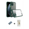 MARSİLYAN™- iPhone 11 Pro Max Kılıf Nova Asil Özel Seri - Siyah Mat Seramik Nano Ekran Koruyucu + Shine Kamera Lens Koruma Cam - GS
