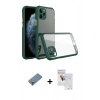 MARSİLYAN™- iPhone 11 Pro Max Kılıf Nova Asil Özel Seri - Siyah Seramik Nano Ekran Koruyucu + Metal Kamera Lens Koruma Cam - GD
