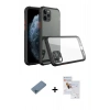 MARSİLYAN™- iPhone 11 Pro Max Kılıf Nova Asil Özel Seri - Siyah Seramik Nano Ekran Koruyucu + Shine Kamera Lens Koruma Cam - MI
