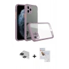 MARSİLYAN™- iPhone 11 Pro Max Kılıf Nova Asil Özel Seri - Siyah Seramik Nano Ekran Koruyucu + Pers Alüminyum Kamera Lens - SH