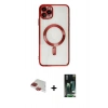 MARSİLYAN™- iPhone 11 Pro Max Kılıf Nova Işık Özel Seri - Siyah 360 Mat Full Body Arka Koruyucu + Pers Alüminyum Kamera Lens - KI