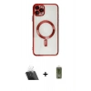MARSİLYAN™- iPhone 11 Pro Max Kılıf Nova Işık Özel Seri - Siyah Joko Magic 5D Hayalet Cam + Kamera Lens Koruma Cam - SF