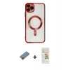 MARSİLYAN™- iPhone 11 Pro Max Kılıf Nova Işık Özel Seri - Siyah Mat Seramik Nano Ekran Koruyucu + Metal Kamera Lens Koruma Cam - MR