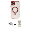 MARSİLYAN™- iPhone 11 Pro Max Kılıf Nova Işık Özel Seri - Siyah Mat Seramik Nano Ekran Koruyucu + Pers Alüminyum Kamera Lens - YL