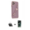MARSİLYAN™- iPhone 11 Pro Max Kılıf Nova Işık Prime - Şeffaf 360 Full Body Arka Koruyucu + Kamera Lens Koruma Cam - SF