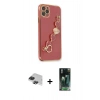 MARSİLYAN™- iPhone 11 Pro Max Kılıf Nova Işık Prime - Şeffaf 360 Full Body Arka Koruyucu + Pers Alüminyum Kamera Lens - SH