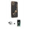 MARSİLYAN™- iPhone 11 Pro Max Kılıf Nova Işık Prime - Şeffaf 360 Full Body Arka Koruyucu + Pers Alüminyum Kamera Lens - SH