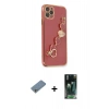 MARSİLYAN™- iPhone 11 Pro Max Kılıf Nova Işık Prime - Şeffaf 360 Full Body Arka Koruyucu + Shine Kamera Lens Koruma Cam - GS