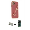 MARSİLYAN™- iPhone 11 Pro Max Kılıf Nova Işık Prime - Şeffaf 360 Full Body Arka Koruyucu + Rainbow Kamera Lens Koruma Cam - YL