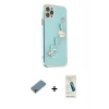 MARSİLYAN™- iPhone 11 Pro Max Kılıf Nova Işık Prime - Şeffaf Pasifik Cam Ekran Koruyucu + Metal Kamera Lens Koruma Cam - GD