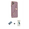 MARSİLYAN™- iPhone 11 Pro Max Kılıf Nova Işık Prime - Şeffaf Pasifik Cam Ekran Koruyucu + Metal Kamera Lens Koruma Cam - MI