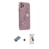 MARSİLYAN™- iPhone 11 Pro Max Kılıf Nova Işık Prime - Şeffaf Pasifik Cam Ekran Koruyucu + Shine Kamera Lens Koruma Cam - PE
